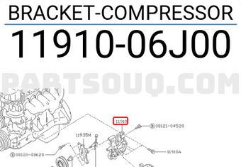 Nissan 1191006J00 BRACKET-COMPRESSOR