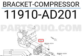 Nissan 11910AD201 BRACKET-COMPRESSOR