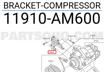 Nissan 11910AM600 BRACKET-COMPRESSOR