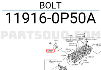 Nissan 119160P50A BOLT