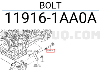 Nissan 119161AA0A BOLT