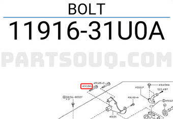 Nissan 1191631U0A BOLT
