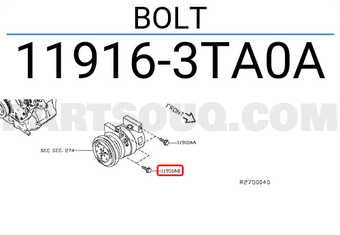 Nissan 119163TA0A BOLT