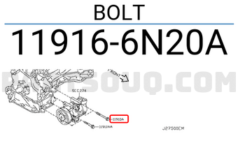 Nissan 119166N20A BOLT