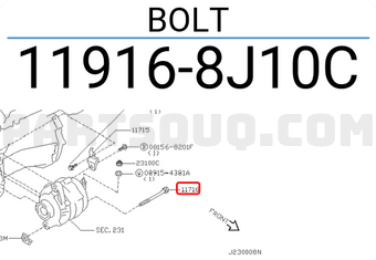 Nissan 119168J10C BOLT