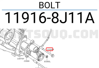 Nissan 119168J11A BOLT