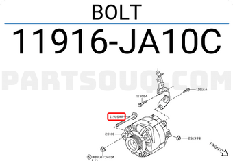 Nissan 11916JA10C BOLT