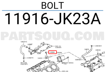 Nissan 11916JK23A BOLT