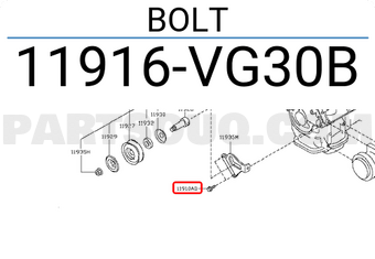 Nissan 11916VG30B BOLT