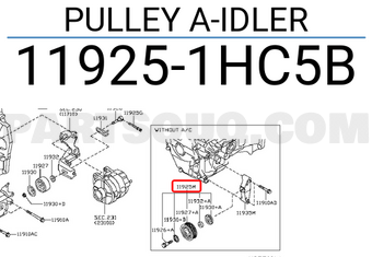 Nissan 119251HC5B PULLEY A-IDLER