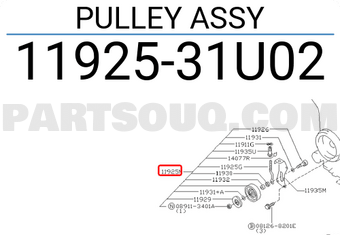 Nissan 1192531U02 PULLEY ASSY