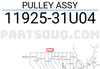 Nissan 1192531U04 PULLEY ASSY