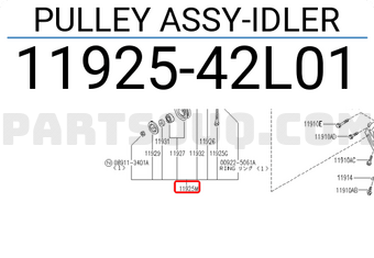 Nissan 1192542L01 PULLEY ASSY-IDLER