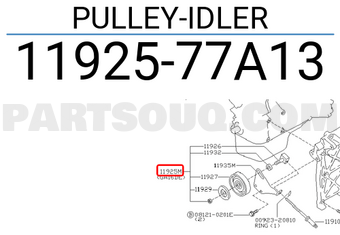 Nissan 1192577A13 PULLEY-IDLER