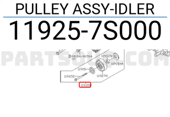 Nissan 119257S000 PULLEY ASSY-IDLER
