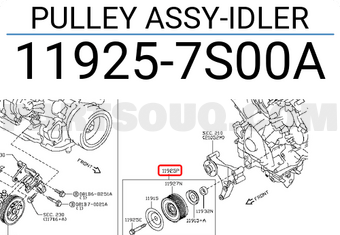 Nissan 119257S00A PULLEY ASSY-IDLER