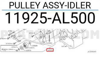 Nissan 11925AL500 PULLEY ASSY-IDLER