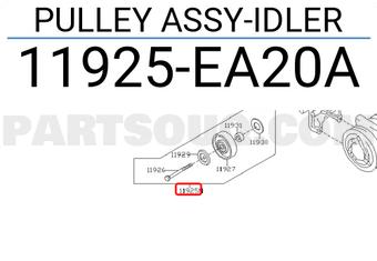 Nissan 11925EA20A PULLEY ASSY-IDLER
