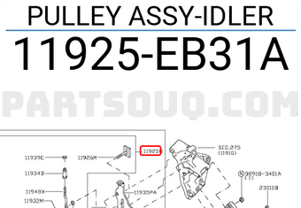 Nissan 11925EB31A PULLEY ASSY-IDLER