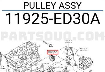 Nissan 11925ED30A PULLEY ASSY