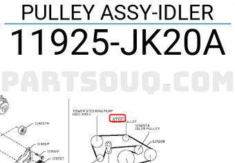 Nissan 11925JK20A PULLEY ASSY-IDLER