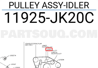 Nissan 11925JK20C PULLEY ASSY-IDLER