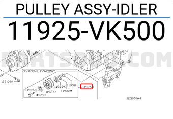 Nissan 11925VK500 PULLEY ASSY-IDLER