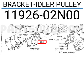 Nissan 1192602N00 BRACKET-IDLER PULLEY