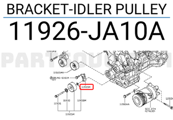 Nissan 11926JA10A BRACKET-IDLER PULLEY