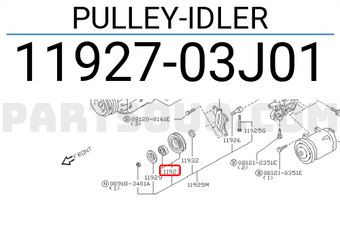 Nissan 1192703J01 PULLEY-IDLER