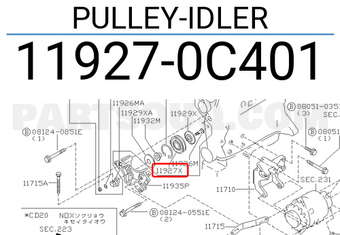 Nissan 119270C401 PULLEY-IDLER