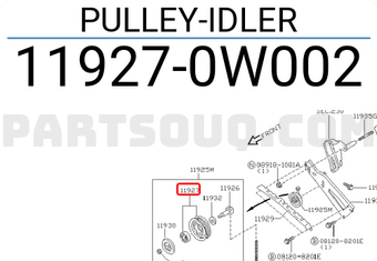 Nissan 119270W002 PULLEY-IDLER