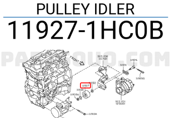 Nissan 119271HC0B PULLEY IDLER
