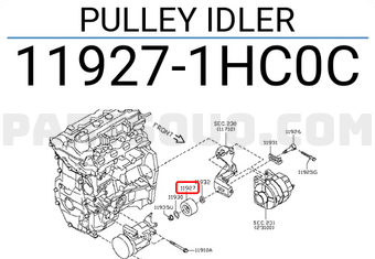 Nissan 119271HC0C PULLEY IDLER