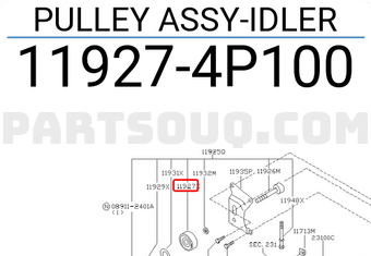 Nissan 119274P100 PULLEY ASSY-IDLER
