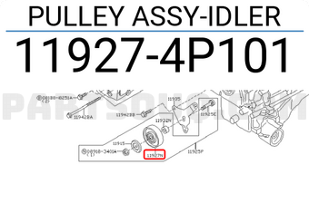 Nissan 119274P101 PULLEY ASSY-IDLER