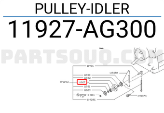 Nissan 11927AG300 PULLEY-IDLER