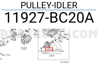 Nissan 11927BC20A PULLEY-IDLER