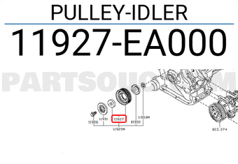 Nissan 11927EA000 PULLEY-IDLER