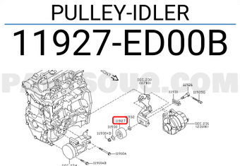 Nissan 11927ED00B PULLEY-IDLER