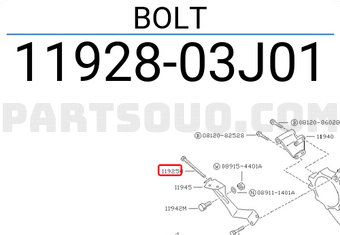 Nissan 1192803J01 BOLT