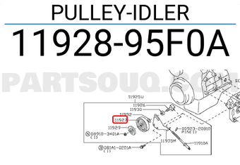 Nissan 1192895F0A PULLEY-IDLER