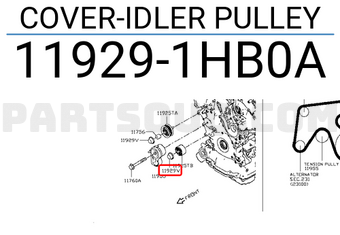 Nissan 119291HB0A COVER-IDLER PULLEY