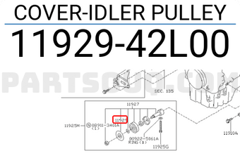 Nissan 1192942L00 COVER-IDLER PULLEY