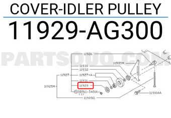 Nissan 11929AG300 COVER-IDLER PULLEY