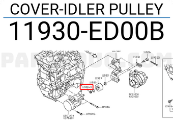 Nissan 11930ED00B COVER-IDLER PULLEY