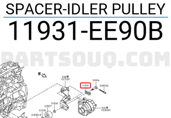 Nissan 11931EE90B SPACER-IDLER PULLEY