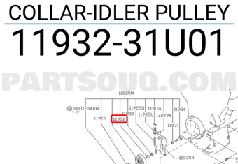 Nissan 1193231U01 COLLAR-IDLER PULLEY