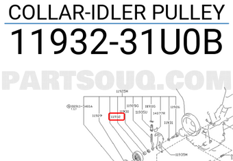 Nissan 1193231U0B COLLAR-IDLER PULLEY