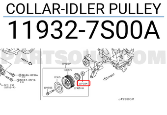 Nissan 119327S00A COLLAR-IDLER PULLEY